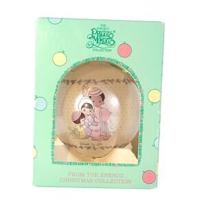 1988 Enesco Precious Moments "Peace to All" Christmas Ornament